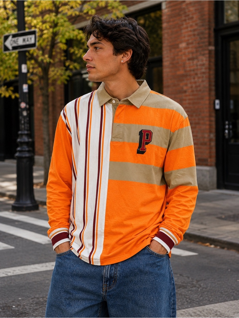 Puma Vibrant Orange and White Rugby Shirt